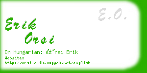 erik orsi business card